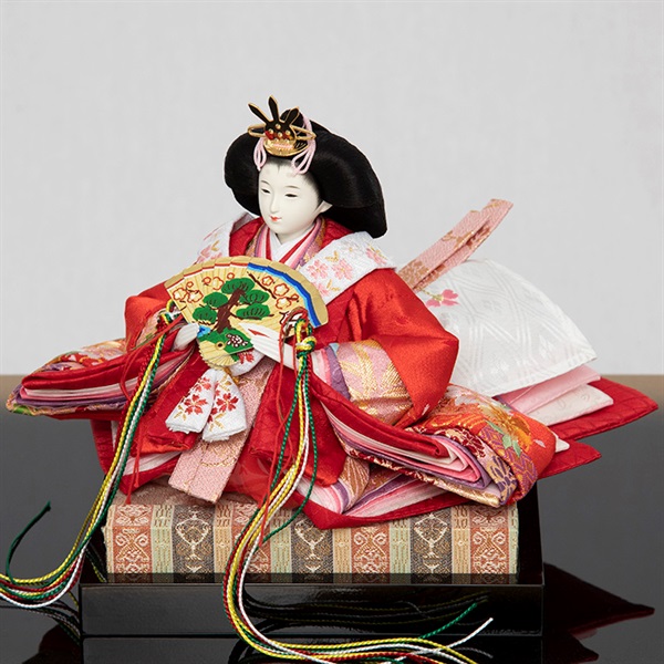 ひな人形収納型セット 有職雛　赤紫 福仙 親王収納飾り「いろは雛 あいな」 4532365193012 ひな人形 雛人形
