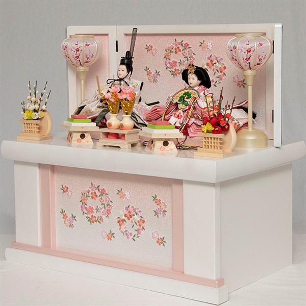 福仙 親王収納飾り「白桃香」 4532365223016 ひな人形 雛人形 RKT