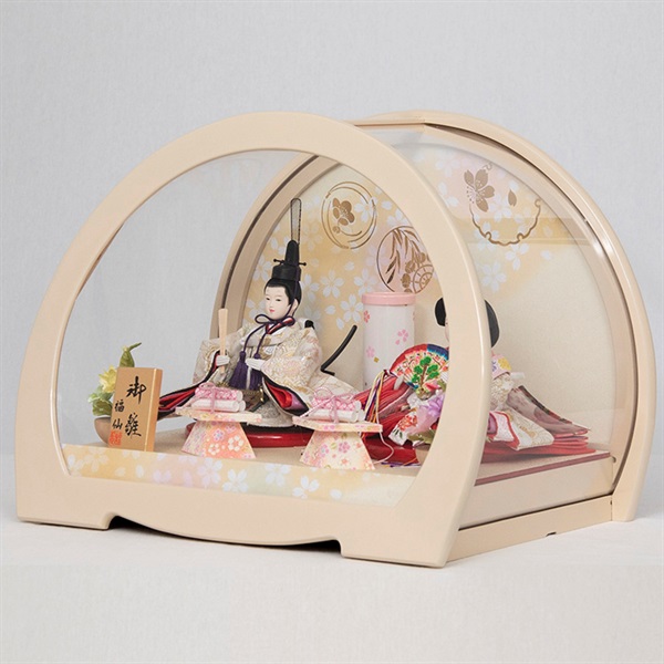 福仙 親王ケース飾り 「真白」 4532365233077 ひな人形 雛人形 RKT