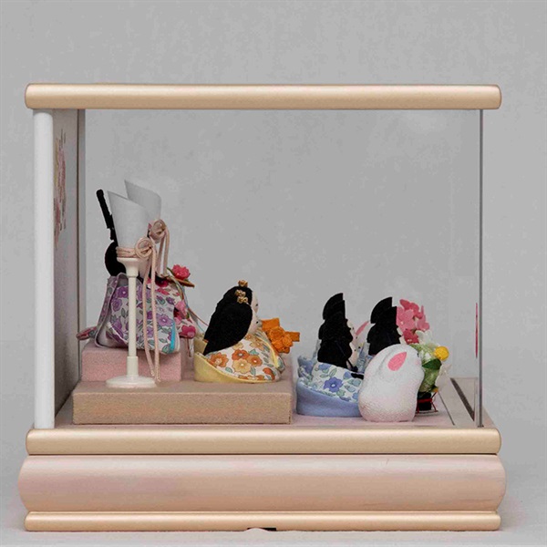 福仙 ちりめん雛十人ケース飾り「koti」 4532365243083 ひな人形