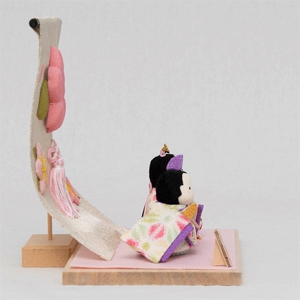 福仙雛人形 福仙 ぽてりひな2人（麻の葉）桜几帳付き 4533576018880 ひな人形