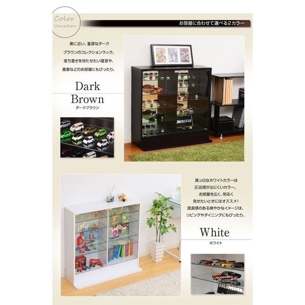コレクションラック　ロータイプ　深型　DBR/WH コレクションラック 深型ロータイプ | イオンスタイルオンライン