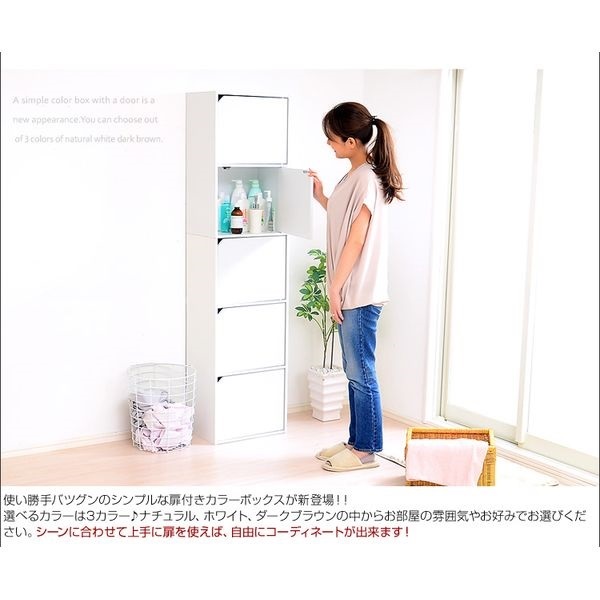 扉付きカラーボックス A4サイズ収納OK A4サイズ収納OK!扉付きカラーボックス | イオンスタイル