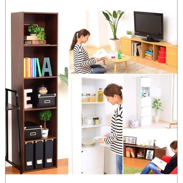 カラーボックスの状態のご確認用です A4サイズ収納OK！扉付きカラーボックス【-5ivox-フィボックス】 A4-T5D