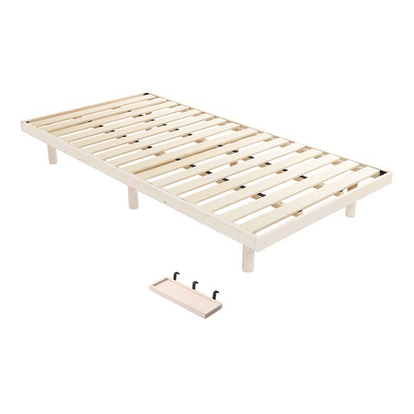簡易宮セット】パイン材高さ3段階調整脚付きすのこベッド