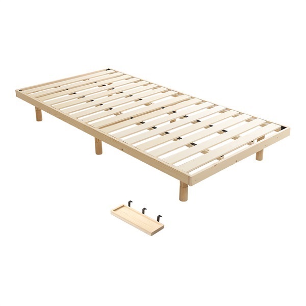 簡易宮セット】パイン材高さ3段階調整脚付きすのこベッド