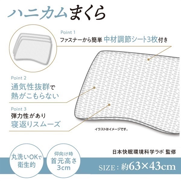 昭和西川 ハニカムまくら | イオンスタイルオンライン 衣料品・暮らし