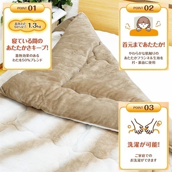 昭和西川 フランネルあたたか掛けふとん | イオンスタイルオンライン