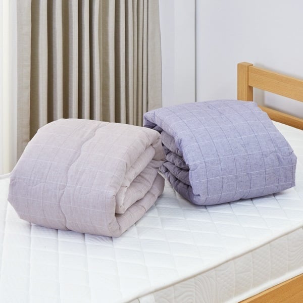 MISSONI - HARRY日本製 ミッソーニ 昭和西川 麻混肌掛けふとん ブルー3枚セット MISSONI（毛布）のフリマアイテム一覧