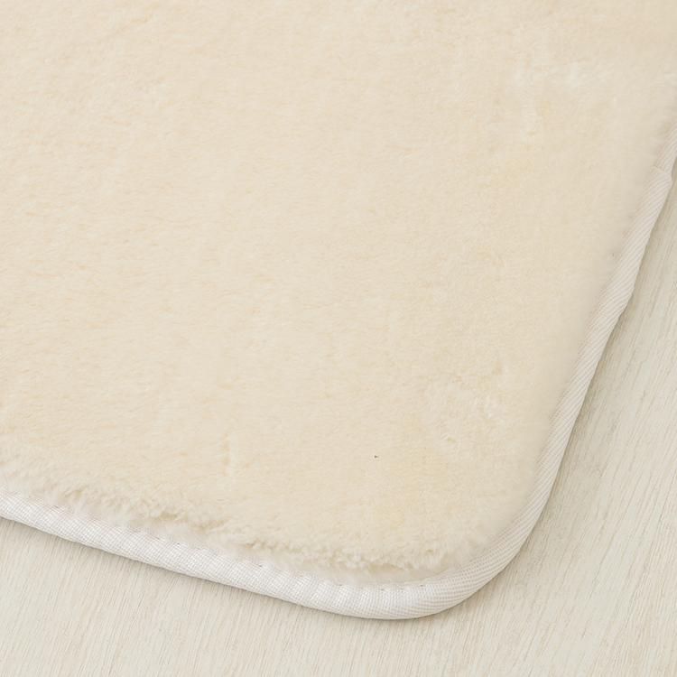新品　ムートンラグ　大　アイボリー ムートンタッチラグ | イオンスタイルオンライン 衣料品・暮らし
