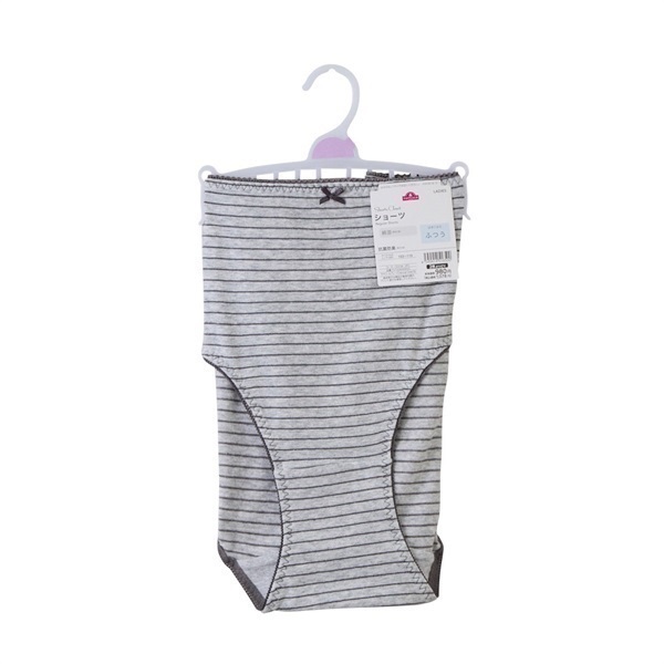 よりどりショーツクローゼット 綿混ボーダー柄ふつう大寸