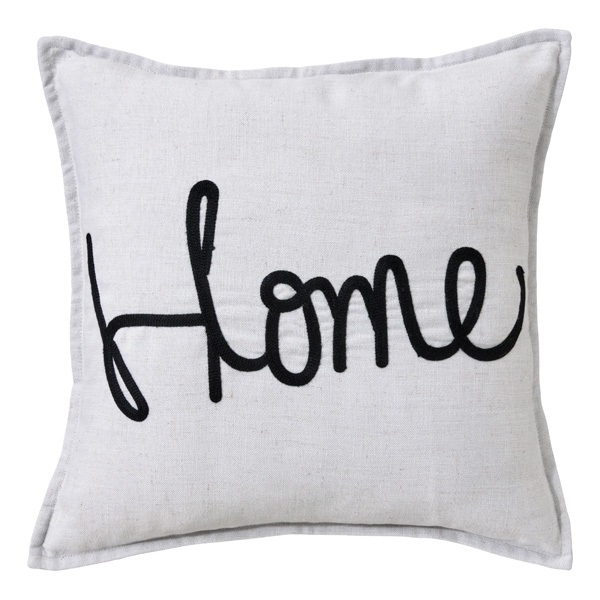 ホームコーディ クッションカバー 刺繍 HOME | イオンスタイル