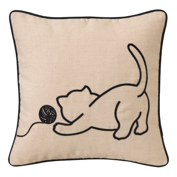 ホームコーディ クッションカバー 刺繍CAT | イオンスタイルオンライン
