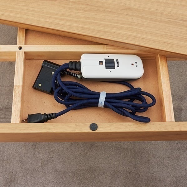 ホームコーディ 木のぬくもりを感じられる USBコンセント付き高脚