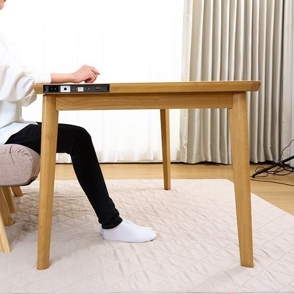 ホームコーディ USBコンセント付きこたつ（高さ調整可）　希望者には布団を ホームコーディ 木のぬくもりを感じられる USBコンセント付き高脚