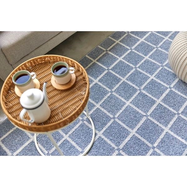 スミノエ 洗える ラグ オセロ 約幅185×長さ240cm ホワイト 日本製〔代引不可〕