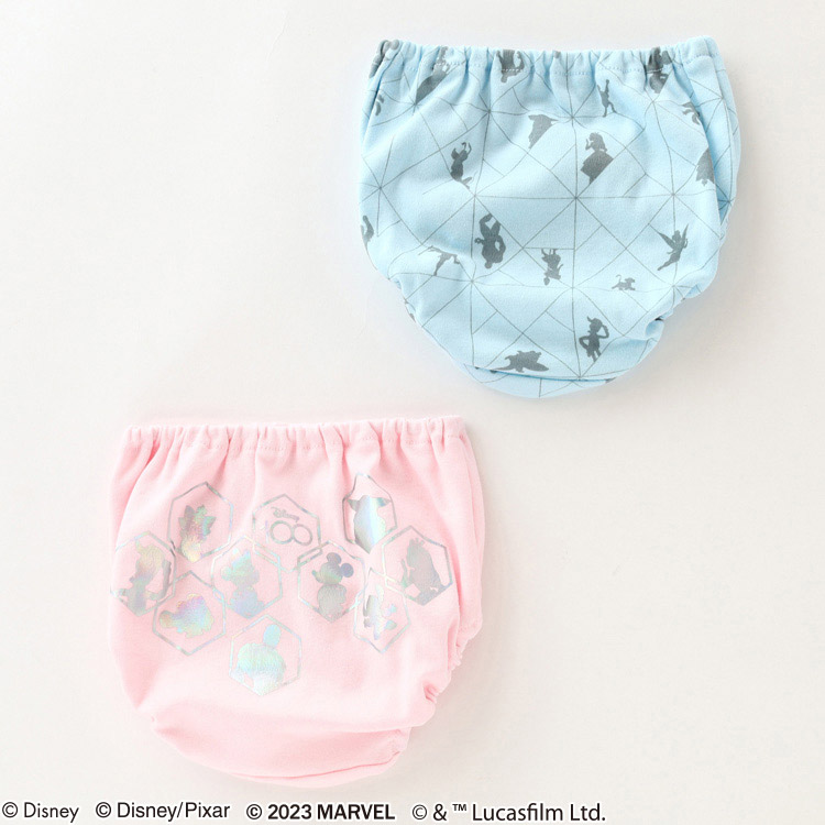 ショーツ黒ピンクM計２枚ソックスM1枚 monpoke モンポケ 3枚組ショーツ 総柄×ワンポイント(ピンク×100cm