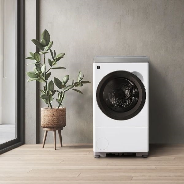 シャープ 12kgドラム式洗濯乾燥機 ES-12P1-WL【標準配送料2000円＋標準