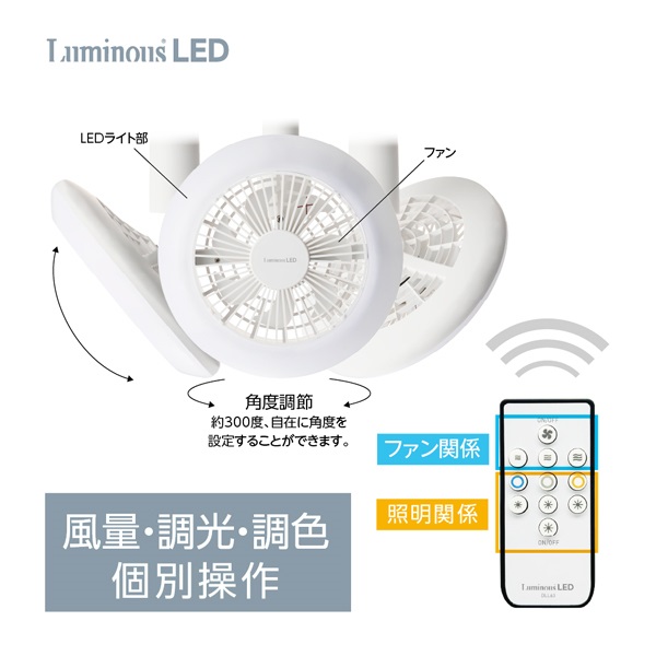 【新品2個セット】Luminous LED FAN ルミナスLEDファン ルミナス LEDファン | イオンスタイルオンライン 衣料品・暮らし
