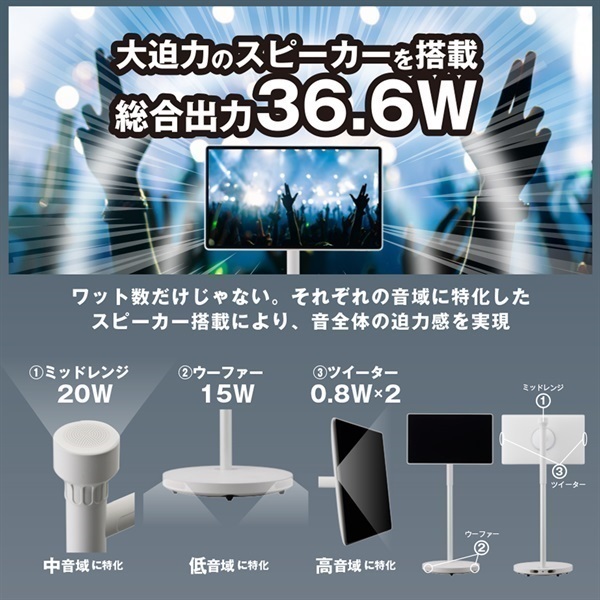 AVISTA 27インチ移動式モニター ドでかPad KFD-271U | イオンスタイル