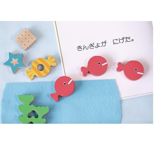 絵本のつみき きんぎょと水草 きんぎょがにげた 1.5歳～ おもちゃ