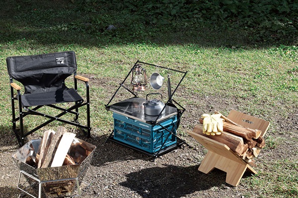 CAPTAIN STAG ステンレス ハンギングテーブル＜2段＞収納バッグ付き CAPTAIN STAG ステンレス ハンギングテーブル＜2段＞収納バッグ