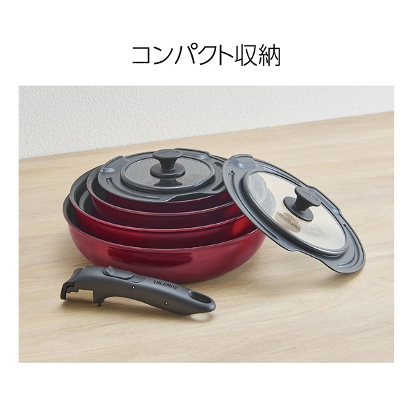 サーモス 取っ手のとれるフライパン 8点セット DA IH対応 | イオン