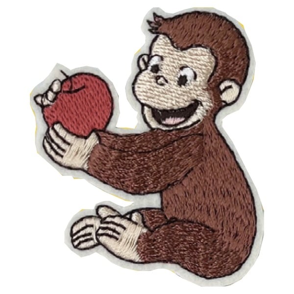 2WAYワッペン小 おさるのジョージ Curious George りんご