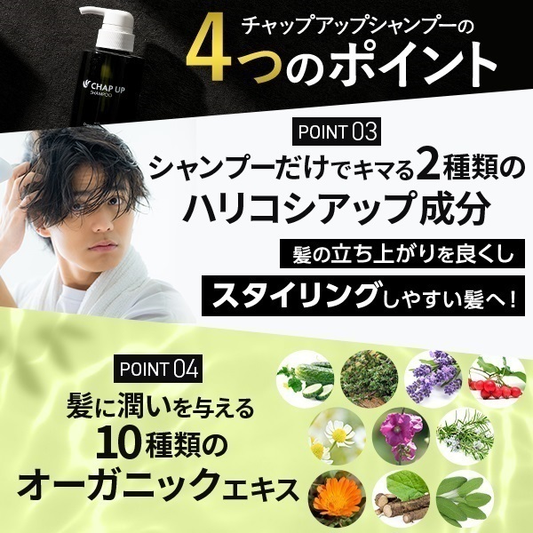 チャップアップ3点セット チャップアップ 薬用育毛ローション &シャンプー パウチセット