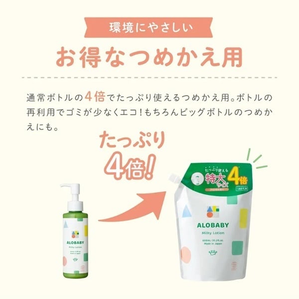 ALOBABY アロベビー ミルクローション つめかえ用 アロマの香り 600ml