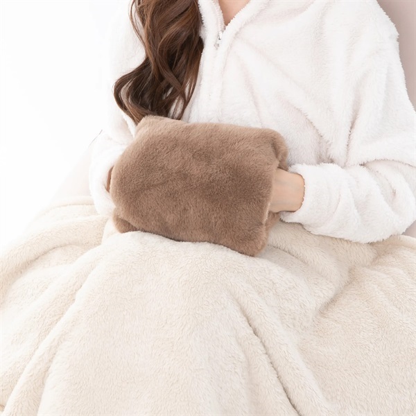 グローバルジャパン 蓄熱式湯たんぽ ふわんぽ ブラウン | イオン