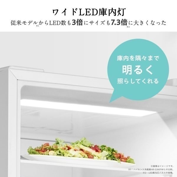 Hisense 5ドア冷凍冷蔵庫 450L HR-DC450KW【標準配送料2000円＋標準