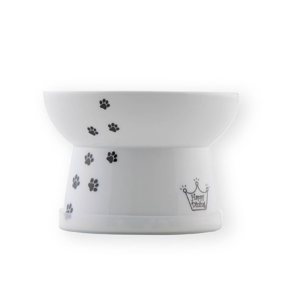 ハッピーダイニング 脚付フードボウル シリコン付 猫柄 1個 猫壱