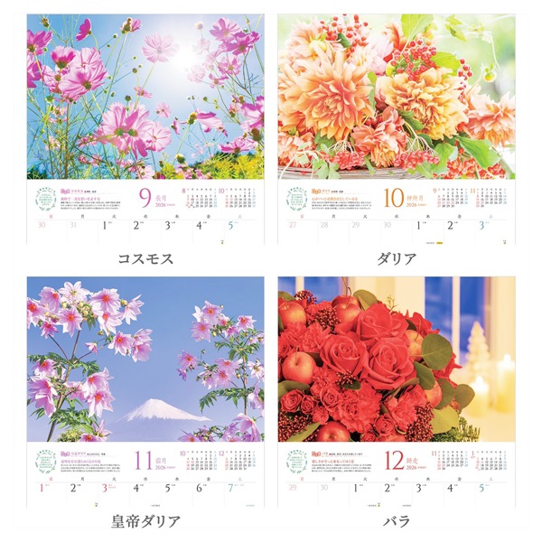 2026年】 壁掛けカレンダー しあわせの花風水 | イオンスタイル