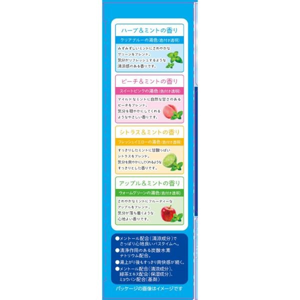 温泡 炭酸入浴剤 リフレッシュクリア 4種アソート 夏用 クール 12錠入