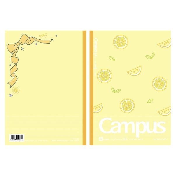 イオン限定 超十代コラボ キャンパスノート（ドットA罫）B5 イエロー