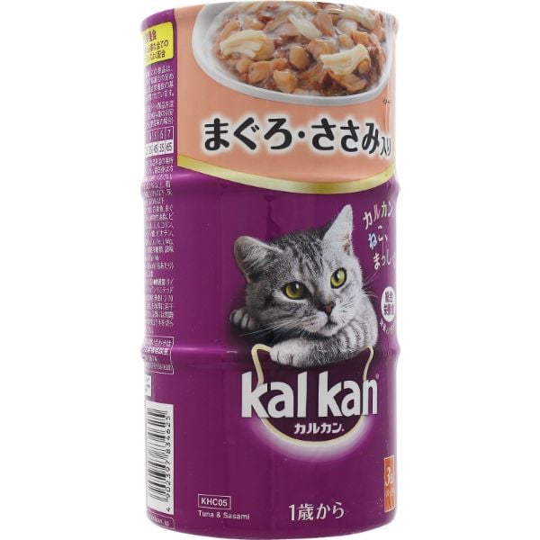カルカン ハンディ缶 1歳から まぐろ・ささみ入り 3個 カルカン kal