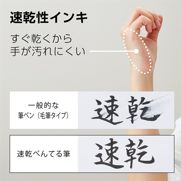 【数量限定】ぺんてる 筆ペン 速乾 ぺんてる筆 極細 10本 XFPD5F 51h-B5cxnyL.jpg