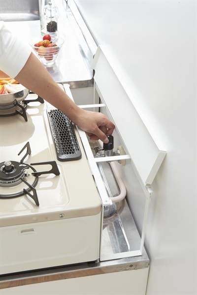 美品】パロマ ガスコンロ IC-S87-1R コンロ奥隙間ラック