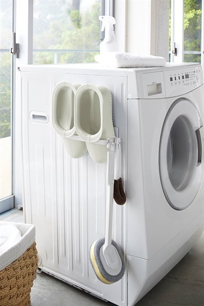 山崎実業 マグネット洗濯ハンガー収納ラック プレート S ホワイト