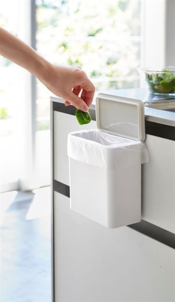 山崎実業 マグネット＆シンク扉ゴミ箱 プレート ホワイト 4701