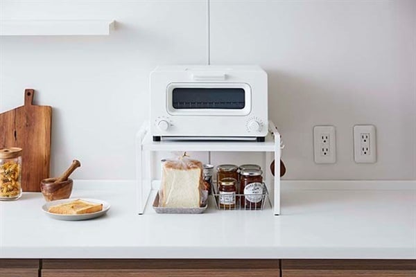 E-36351 白いトースターラック　奥行32 E-36351 白いトースターラック 奥行32 箱未開封品