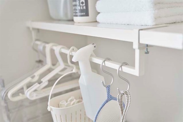 山崎実業 伸縮棚下収納ハンガー プレート ホワイト 5648 | イオン