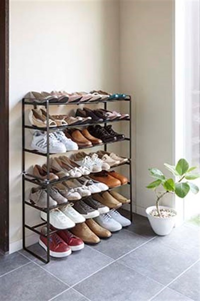 山崎実業 伸縮シューズラック フレーム3段 | イオンスタイル