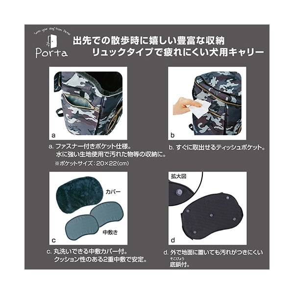 Porta ドッグリュックキャリー Porta ポルタ ペティオ | イオン