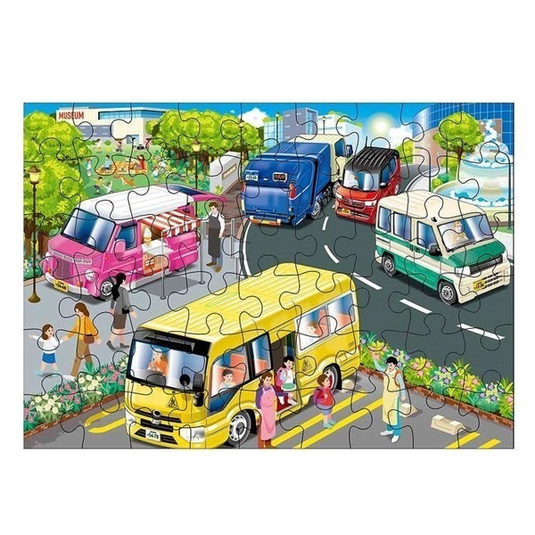公文 くもん KUMON ジグソーパズル はたらく車のなかまSTEP２３4 くもんのジグソーパズル STEP3 はたらく車のなかまたち