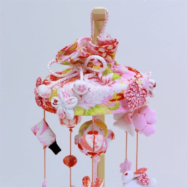 寿慶 吊るし飾り こつぶうさぎ 木目台 4944358078815 ひな人形 雛人形