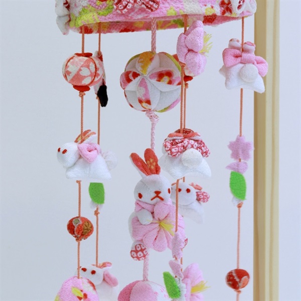 寿慶 吊るし飾り こつぶうさぎ 木目台 4944358078815 ひな人形 雛人形