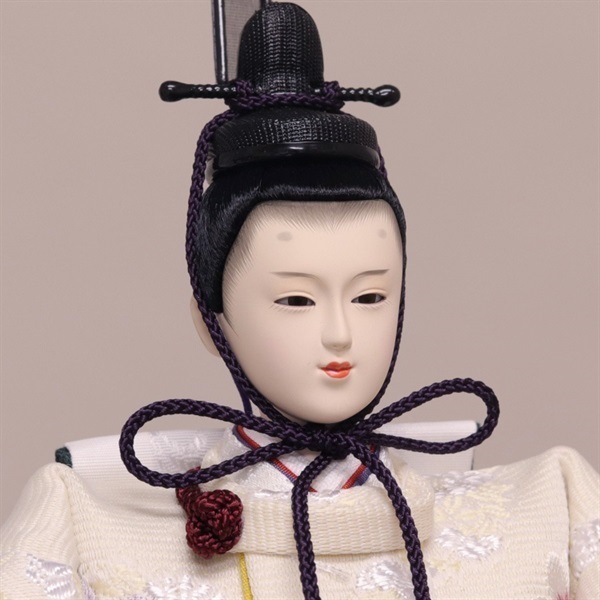 【送料無料】★美品　寿慶　＃ひな飾り　＃お内裏様　＃お雛様　＃雪洞＃屏風＃紅白梅 平安雛幸作 京十二番 柳サイズ 正絹西陣織 麹塵之御袍 7号 済美箔屏風