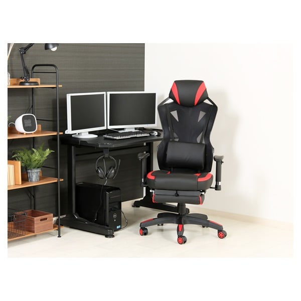 メッシュゲーミングチェア レイズ フットレスト付き | イオンスタイル